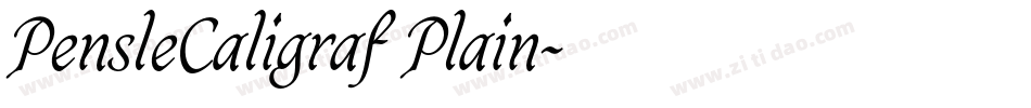 PensleCaligraf Plain字体转换